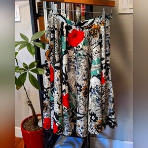 Modcloth graphic floral skirt